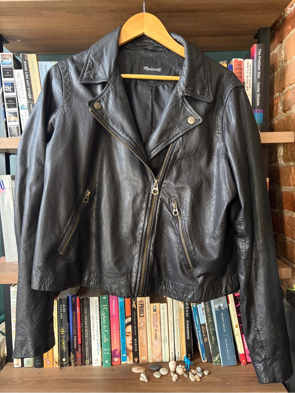 Butter-Soft Madewell Black Leather Asymmetrical Moto Jacket - Excellent Shape